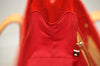 Authentic Louis Vuitton Vernis Reade PM Hand Bag Red M91088 LV 6899I