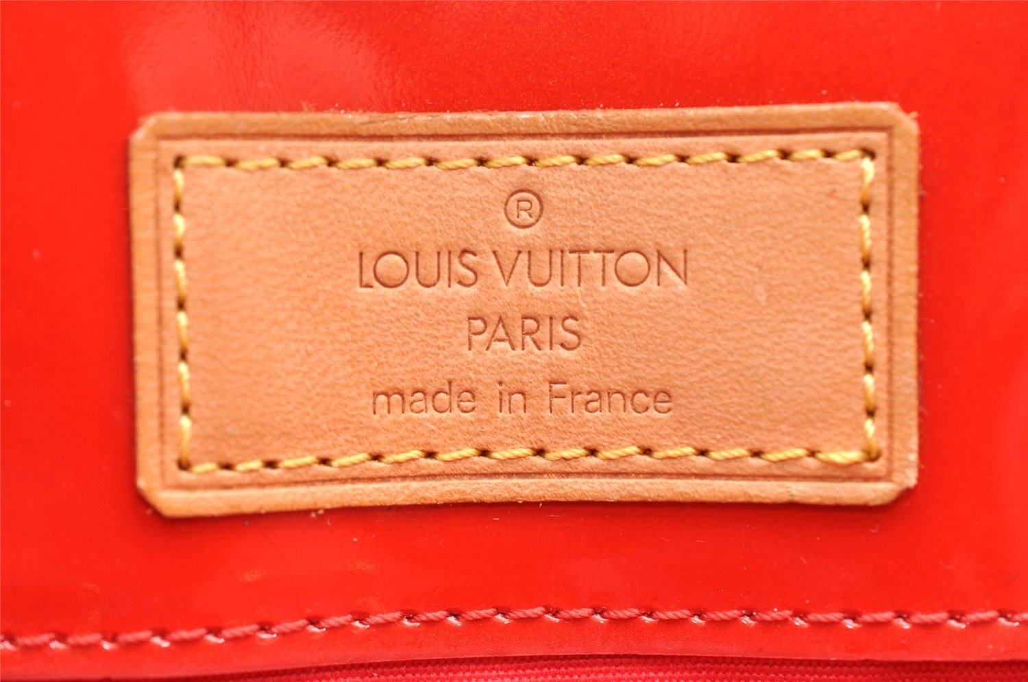 Authentic Louis Vuitton Vernis Reade PM Hand Bag Red M91088 LV 6899I