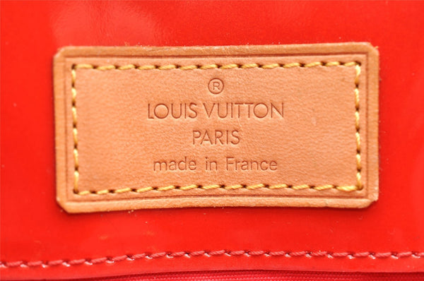 Authentic Louis Vuitton Vernis Reade PM Hand Bag Red M91088 LV 6899I