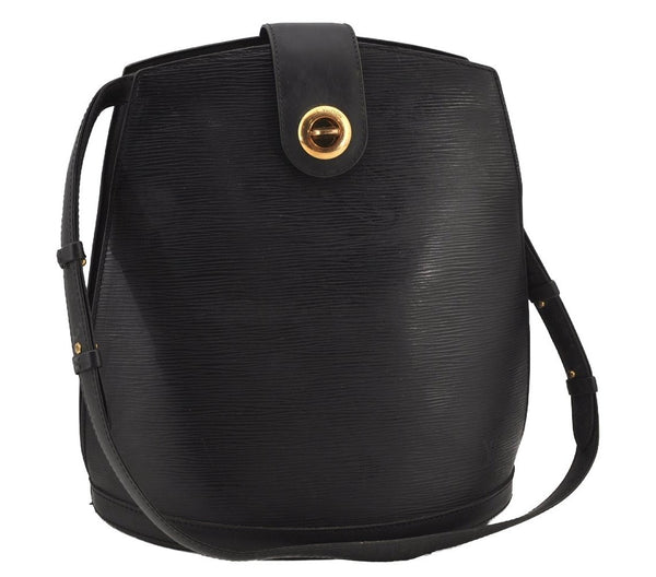Authentic Louis Vuitton Epi Cluny Shoulder Bag Purse Black M52252 LV 6899J