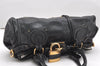 Authentic Chloe Vintage Paddington Leather Shoulder Hand Bag Black 6899K