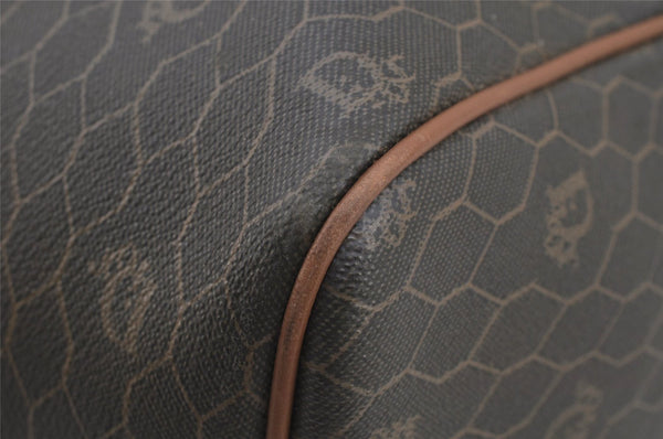 Authentic Christian Dior Honeycomb 2Way Hand Bag PVC Leather Khaki CD 6900J