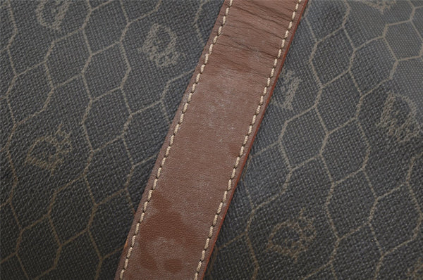 Authentic Christian Dior Honeycomb 2Way Hand Bag PVC Leather Khaki CD 6900J