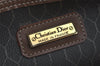 Authentic Christian Dior Honeycomb 2Way Hand Bag PVC Leather Khaki CD 6900J