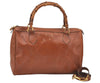 Authentic GUCCI Bamboo 2way Shoulder Hand Bag Purse Leather Brown Junk 6901H