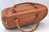 Authentic GUCCI Bamboo 2way Shoulder Hand Bag Purse Leather Brown Junk 6901H