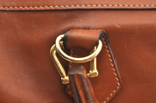 Authentic GUCCI Bamboo 2way Shoulder Hand Bag Purse Leather Brown Junk 6901H