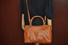 Authentic GUCCI Bamboo 2way Shoulder Hand Bag Purse Leather Brown Junk 6901H