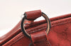 Authentic GUCCI Vintage Shoulder Tote Bag GG Canvas Leather 113015 Red 6902K