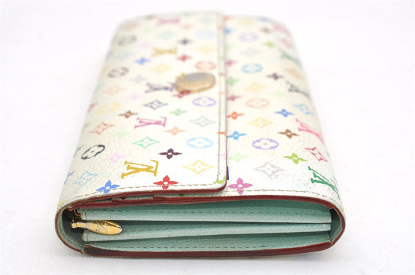 Auth Louis Vuitton Monogram Multicolor Portefeuille Sarah Wallet M93746 LV 6903K