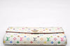 Auth Louis Vuitton Monogram Multicolor Portefeuille Sarah Wallet M93746 LV 6903K