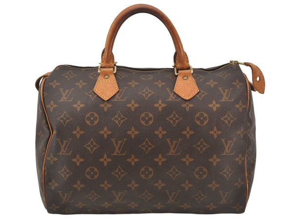 Authentic Louis Vuitton Monogram Speedy 30 Hand Boston Bag M41526 LV 6904K