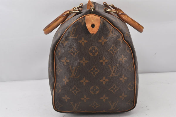 Authentic Louis Vuitton Monogram Speedy 30 Hand Boston Bag M41526 LV 6904K