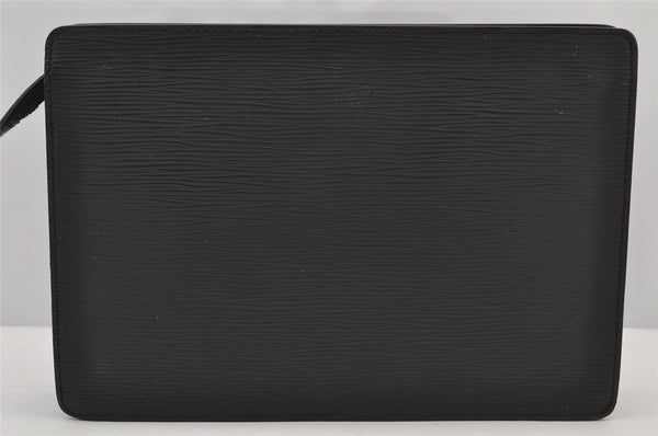 Authentic Louis Vuitton Epi Pochette Homme Clutch Hand Bag Black M52522 LV 6906J