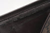 Authentic GUCCI Vintage Clutch Hand Bag Purse GG Canvas Leather Brown 6907K