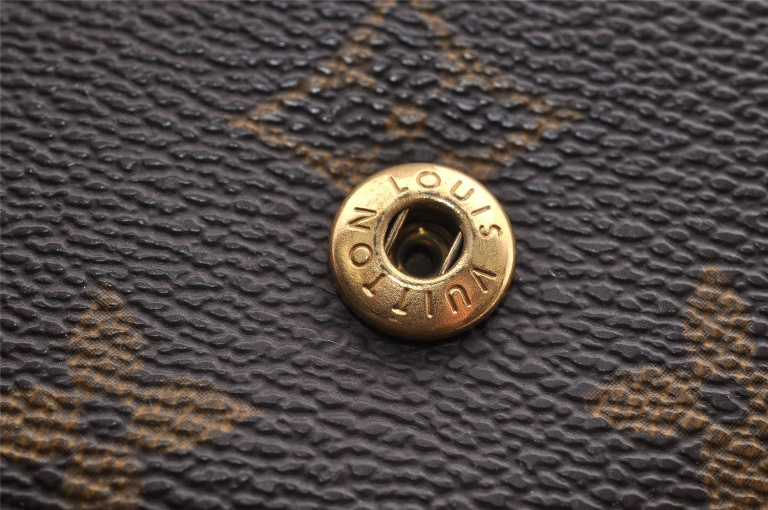 Authentic Louis Vuitton Monogram Trousse Patte Pression Pouch M47636 Junk 6909I