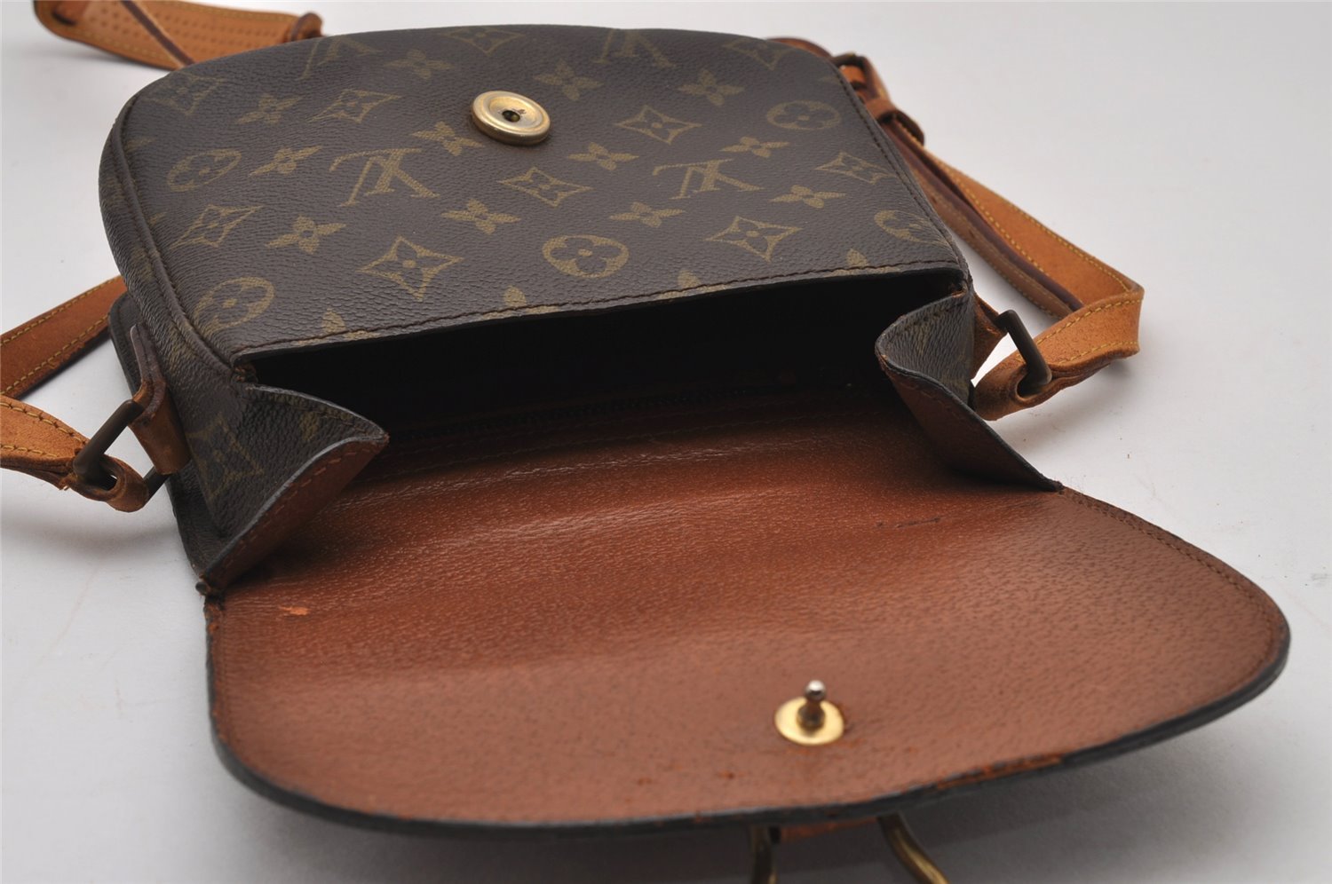 Auth Louis Vuitton Monogram Saint Cloud MM Shoulder Cross Bag Old Model LV 6910I