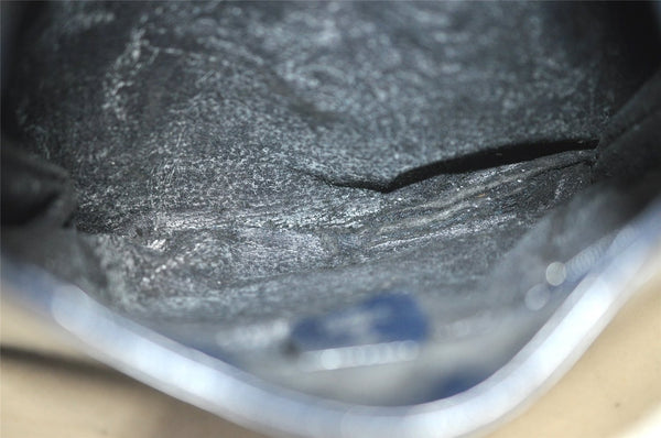 Authentic GUCCI Vintage Shoulder Bag Purse Enamel Navy Junk 6910J