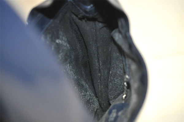 Authentic GUCCI Vintage Shoulder Bag Purse Enamel Navy Junk 6910J