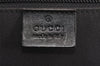 Authentic GUCCI 2Way Briefcase Business Bag GG Canvas Leather Black 6910K