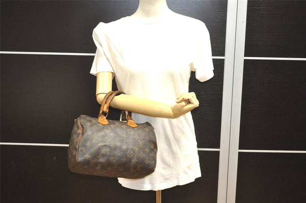 Authentic Louis Vuitton Monogram Speedy 25 Boston Hand Bag Old Model LV 6911I