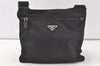 Authentic PRADA Nylon Tessuto Leather Shoulder Cross Body Bag Black Junk 6911K