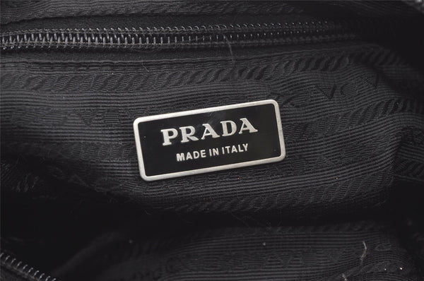 Authentic PRADA Nylon Tessuto Leather Shoulder Cross Body Bag Black Junk 6911K