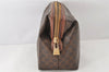 Authentic CELINE Macadam Blason Pattern Clutch Hand Bag PVC Leather Brown 6912K