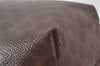 Authentic CELINE Macadam Blason Pattern Clutch Hand Bag PVC Leather Brown 6912K