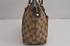 Authentic GUCCI Abbey Hand Tote Bag Purse GG Canvas Leather 141471 Brown 6913J
