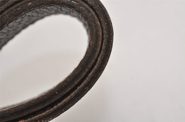 Authentic GUCCI Abbey Hand Tote Bag Purse GG Canvas Leather 141471 Brown 6913J