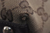 Authentic GUCCI Abbey Hand Tote Bag Purse GG Canvas Leather 141471 Brown 6913J