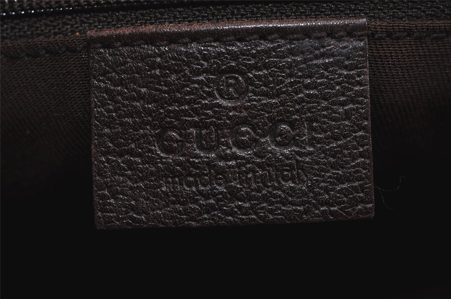 Authentic GUCCI Abbey Hand Tote Bag Purse GG Canvas Leather 141471 Brown 6913J