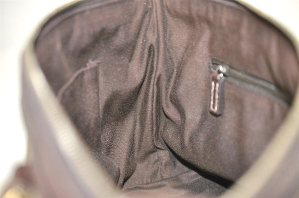 Authentic GUCCI Abbey Hand Tote Bag Purse GG Canvas Leather 141471 Brown 6913J