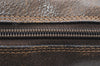 Authentic GUCCI Web Sherry Line Clutch Hand Bag GG PVC Leather Brown Junk 6914K