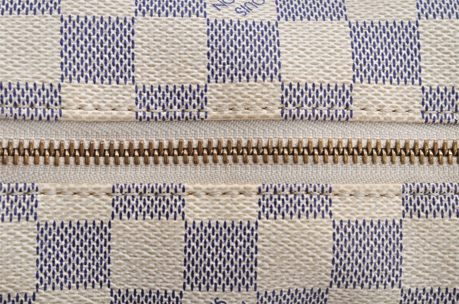 Authentic Louis Vuitton Damier Azur Totally PM Tote Bag White N41280 LV 6915I