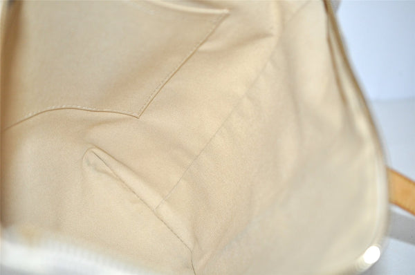 Authentic Louis Vuitton Damier Azur Totally PM Tote Bag White N41280 LV 6915I