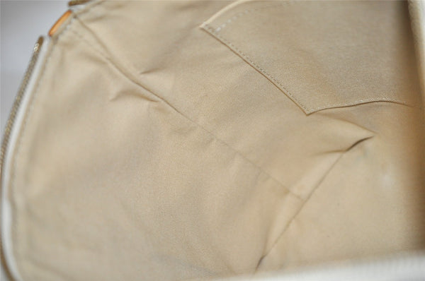 Authentic Louis Vuitton Damier Azur Totally PM Tote Bag White N41280 LV 6915I