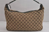 Authentic GUCCI Web Sherry Line Shoulder Hand Bag GG Canvas Leather Brown 6915J