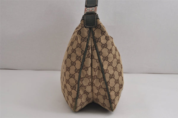 Authentic GUCCI Web Sherry Line Shoulder Hand Bag GG Canvas Leather Brown 6915J