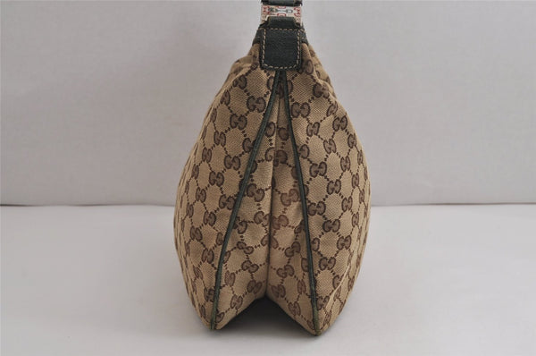Authentic GUCCI Web Sherry Line Shoulder Hand Bag GG Canvas Leather Brown 6915J