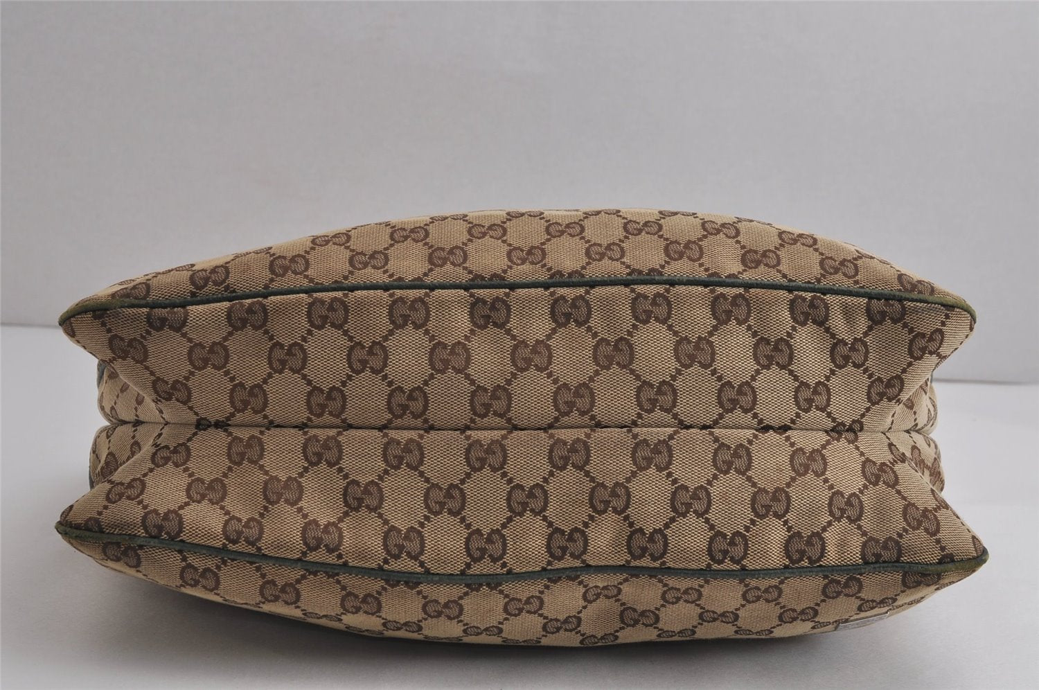 Authentic GUCCI Web Sherry Line Shoulder Hand Bag GG Canvas Leather Brown 6915J