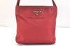 Authentic PRADA Vintage Nylon Tessuto Shoulder Hand Bag Purse Red 6917K