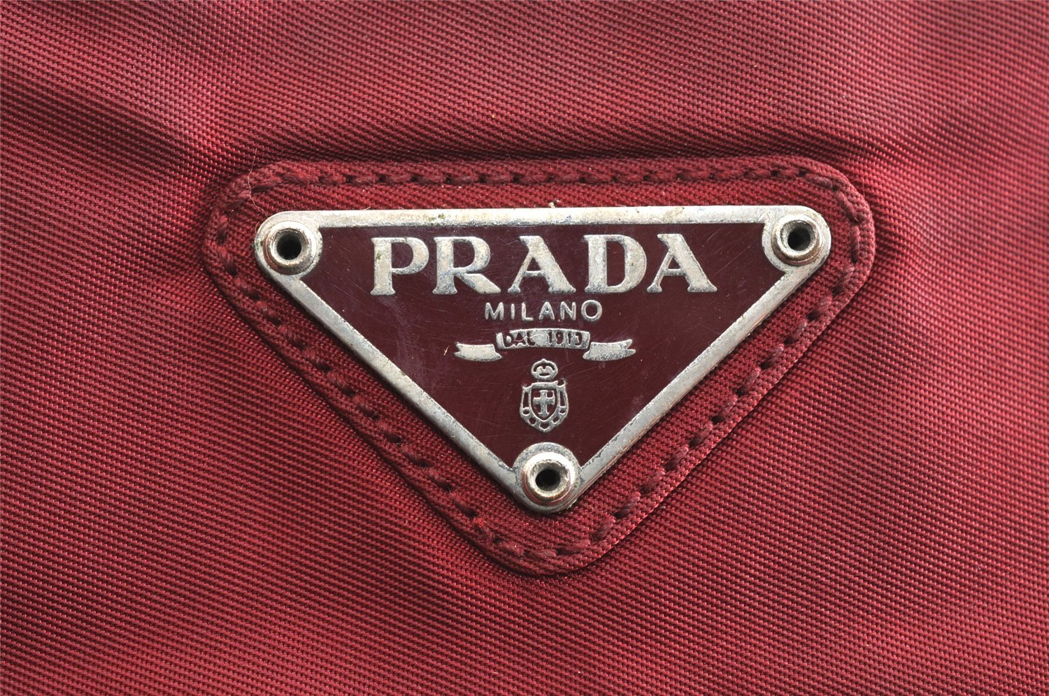 Authentic PRADA Vintage Nylon Tessuto Shoulder Hand Bag Purse Red 6917K