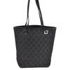 Authentic GUCCI Vintage Shoulder Tote Bag GG Canvas Leather 31244 Black 6918J