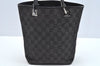Authentic GUCCI Vintage Shoulder Tote Bag GG Canvas Leather 31244 Black 6918J