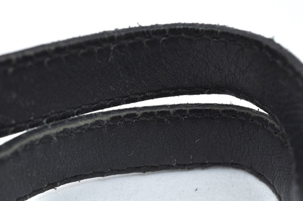 Authentic GUCCI Vintage Shoulder Tote Bag GG Canvas Leather 31244 Black 6918J