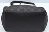 Authentic GUCCI Vintage Shoulder Tote Bag GG Canvas Leather 31244 Black 6918J