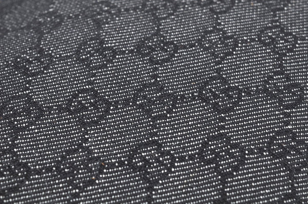 Authentic GUCCI Vintage Shoulder Tote Bag GG Canvas Leather 31244 Black 6918J