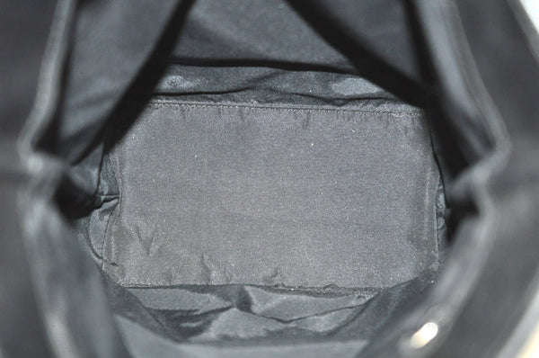 Authentic GUCCI Vintage Shoulder Tote Bag GG Canvas Leather 31244 Black 6918J